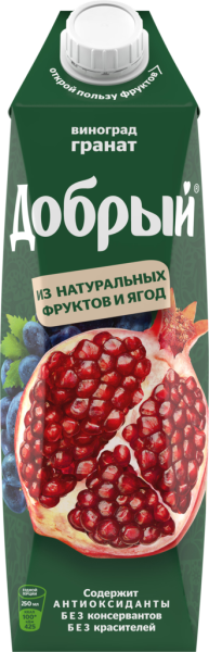 Нектар ДОБРЫЙ Уголки России Виноград, гранат, 1л